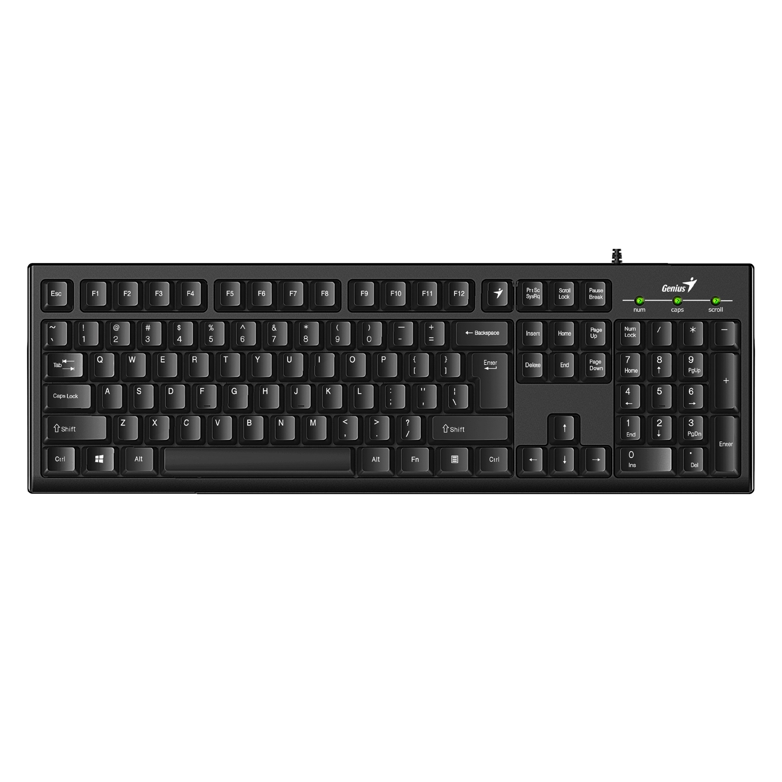 Genius KB-100 Wired Smart Keyboard, USB Plug and Play, Customizable Function Keys, Multimedia, Full Size UK Layout Design for Home or Office, Black - Image 3