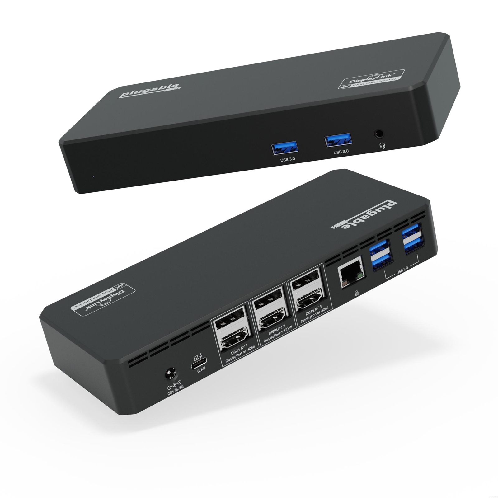 Plugable UD-6950PDZ USB-C Triple Monitor 4K 60W USB-C PD Docking Station - Image 3