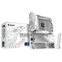 Gigabyte B860 AORUS ELITE WIFI7 ICE Intel 1851 Socket Motherboard, ATX, 4x DDR5 Slots, 3x M.2 Sockets, Fitted I/O Shield, 2.5GbE LAN, Wi-Fi 7, 1x DisplayPort / 2x HDMI / 1x USB-C (USB4)