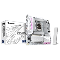 Gigabyte B860M AORUS ELITE WIFI6E ICE Intel 1851 Socket Motherboard, Micro-ATX, 4x DDR5 Slots, 3x M.2 Sockets, Fitted I/O Shield, 2.5GbE LAN, Wi-Fi 6E, 1x DisplayPort / 1x HDMI / 1x USB-C (USB4)