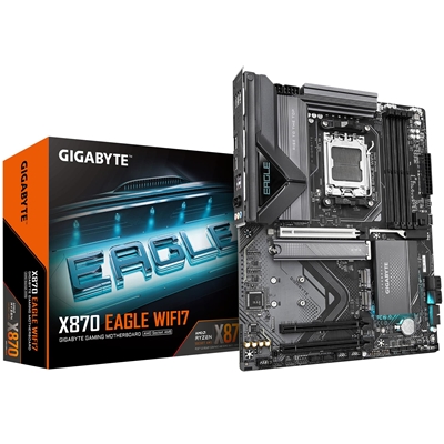 Gigabyte X870 EAGLE WIFI7 AMD AM5 Socket Motherboard, ATX, 4x DDR5 Slots, 3x M.2 Sockets, Fitted I/O Shield, 2.5GbE LAN, Wi-Fi 7, 1x HDMI Port / 2x USB-C (USB4) - Image 2