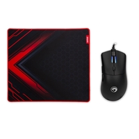 Marvo Scorpion G950 Niro 40 USB RGB Programmable Gaming Mouse (Black) + Marvo Scorpion G55 Blaze M Medium Size Non-Slip Microfibre Gaming Surface Mat (Black)
