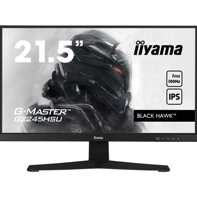 iiyama G-MASTER G2245HSU-B2 22 inch IPS Gaming Monitor, Full HD, 1ms, HDMI, DisplayPort, USB Hub, Freesync, 100Hz, Speakers, Black, Internal PSU, VESA - Image 2
