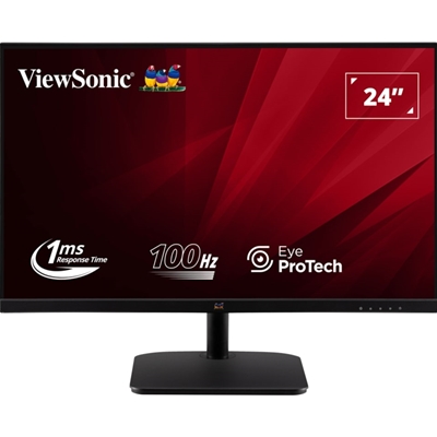 Viewsonic VA2432-H-2 24 Inch IPS Frameless Monitor, Full HD, LED, Widescreen, 100Hz, 1ms, VGA, HDMI, VESA - Image 2