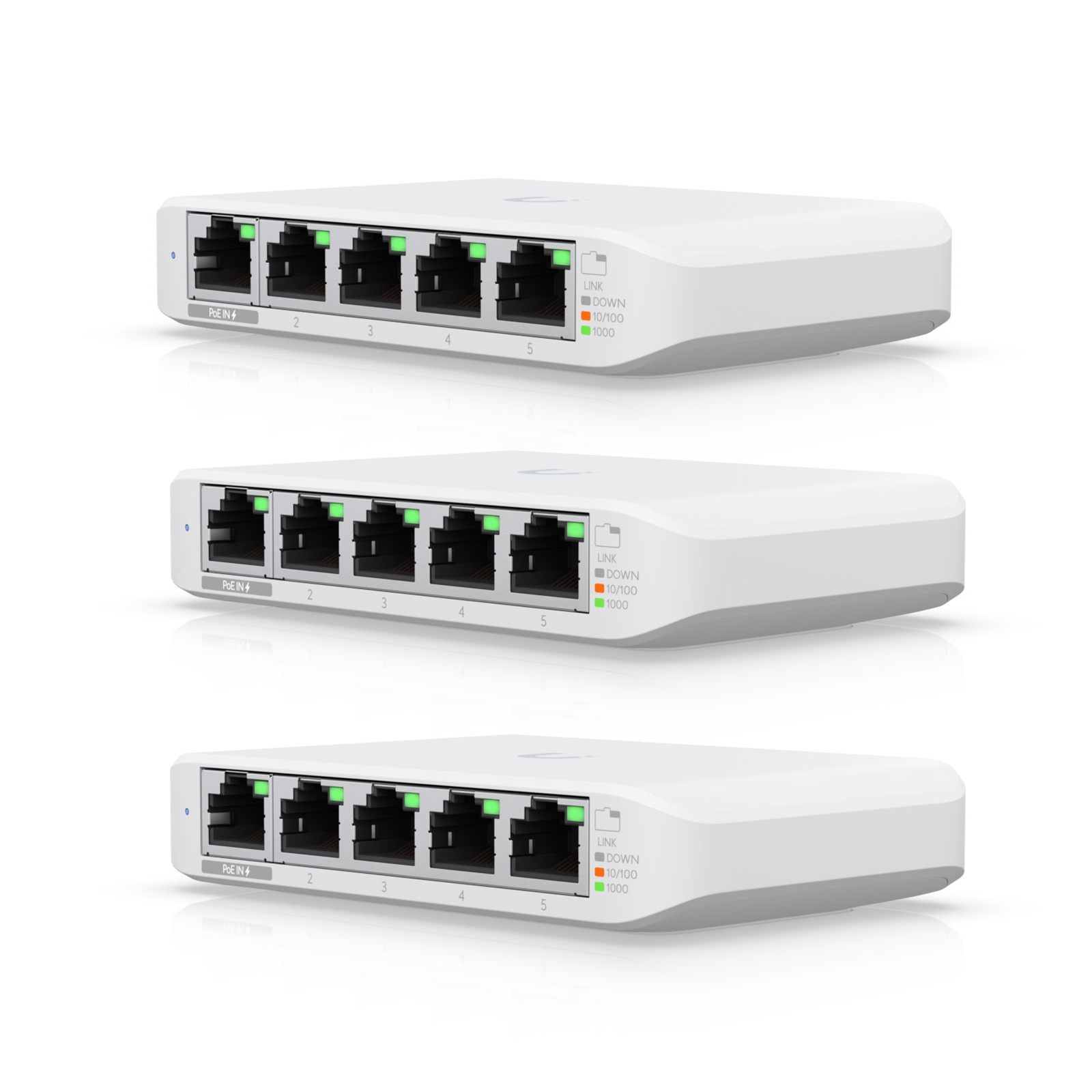 Ubiquiti USW-FLEX-MINI-3 UniFi USW Flex Mini 5 Port Smart Managed POE/USB C Powered Gigabit Network Switch (Triple Pack, No PSU) - Image 3