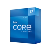 Intel 12th Gen Core i7-12700K 12 Core Processor 20 Threads, 3.6GHz up to 5.0GHz Turbo, Alder Lake Socket LGA1700, 25MB Cache, 125W, Maximum Turbo Power 190W Overclockable CPU, No Cooler