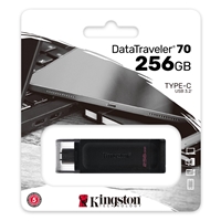 Kingston DT70/256GB DataTraveler 256GB USB Flash Drive, USB 3.2, USB-C, Gen1, 80MB/s, Cap Design, Black, Retail. - Image 5