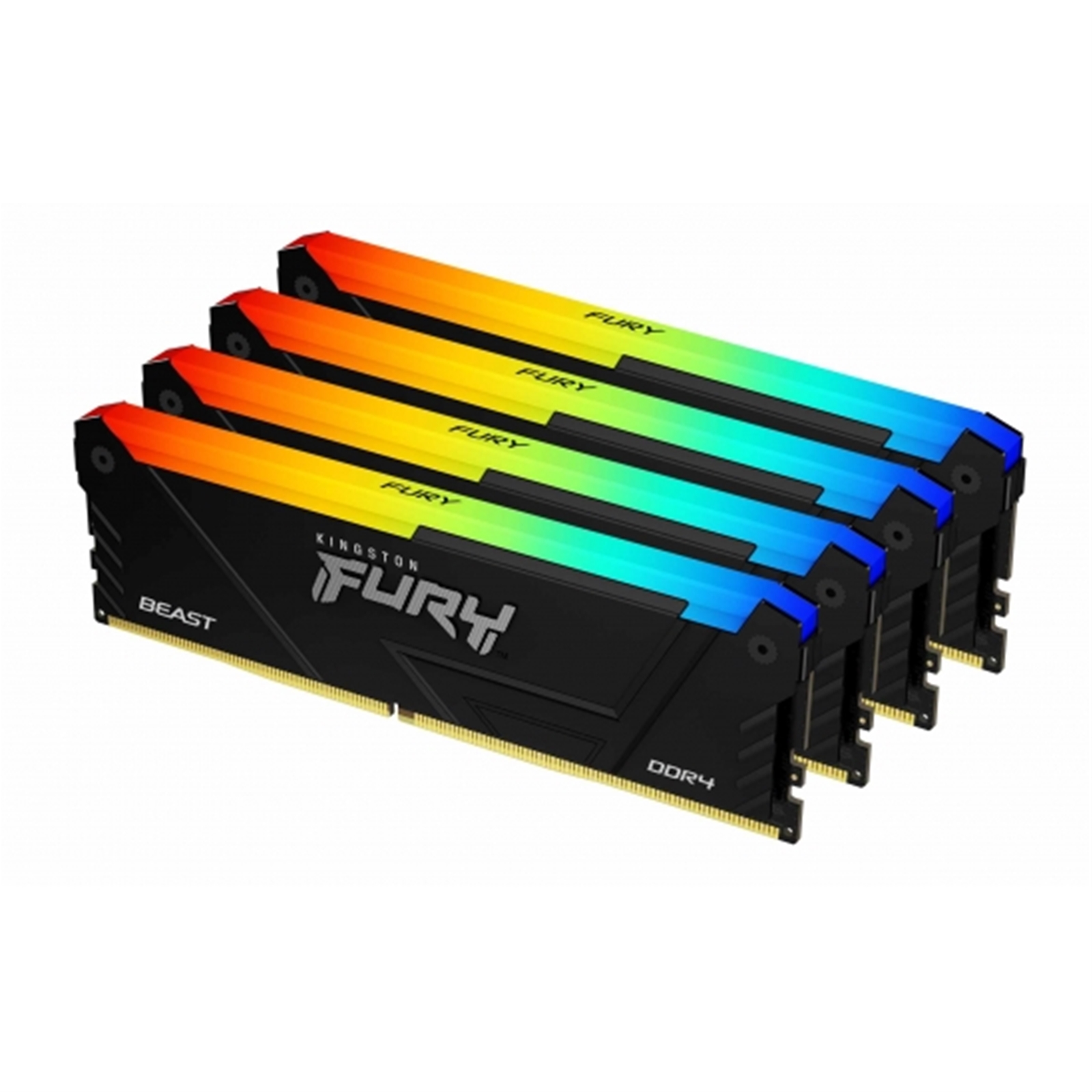 Kingston FURY Beast KF436C18BB2AK4/128 128GB (4x 32GB) DIMM System Memory, 3600MHz, DDR4, CL18, Black, RGB, Intel XMP - Image 3