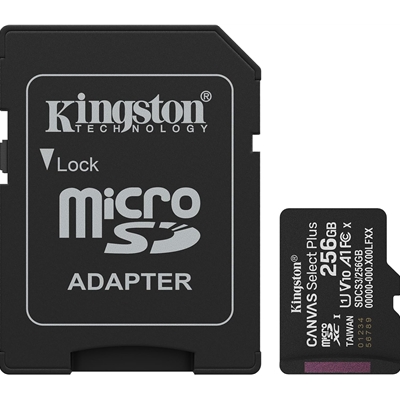 Kingston Canvas Select Plus 256GB Micro SD Claad 10 UHS-I Flash Card, Lifetime Warranty - Image 2