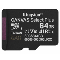 Kingston Canvas Select Plus SDCS3/64GB 64GB Micro SD UHS-I (U1) Flash Card with Adapter