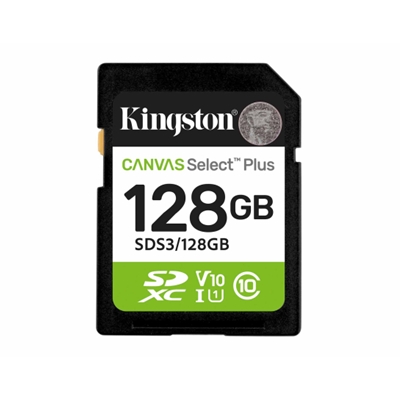 Kingston Canvas Select Plus SDS3/128GB V30 128GB SD Class 10 UHS-I U3 Flash Card - Image 2