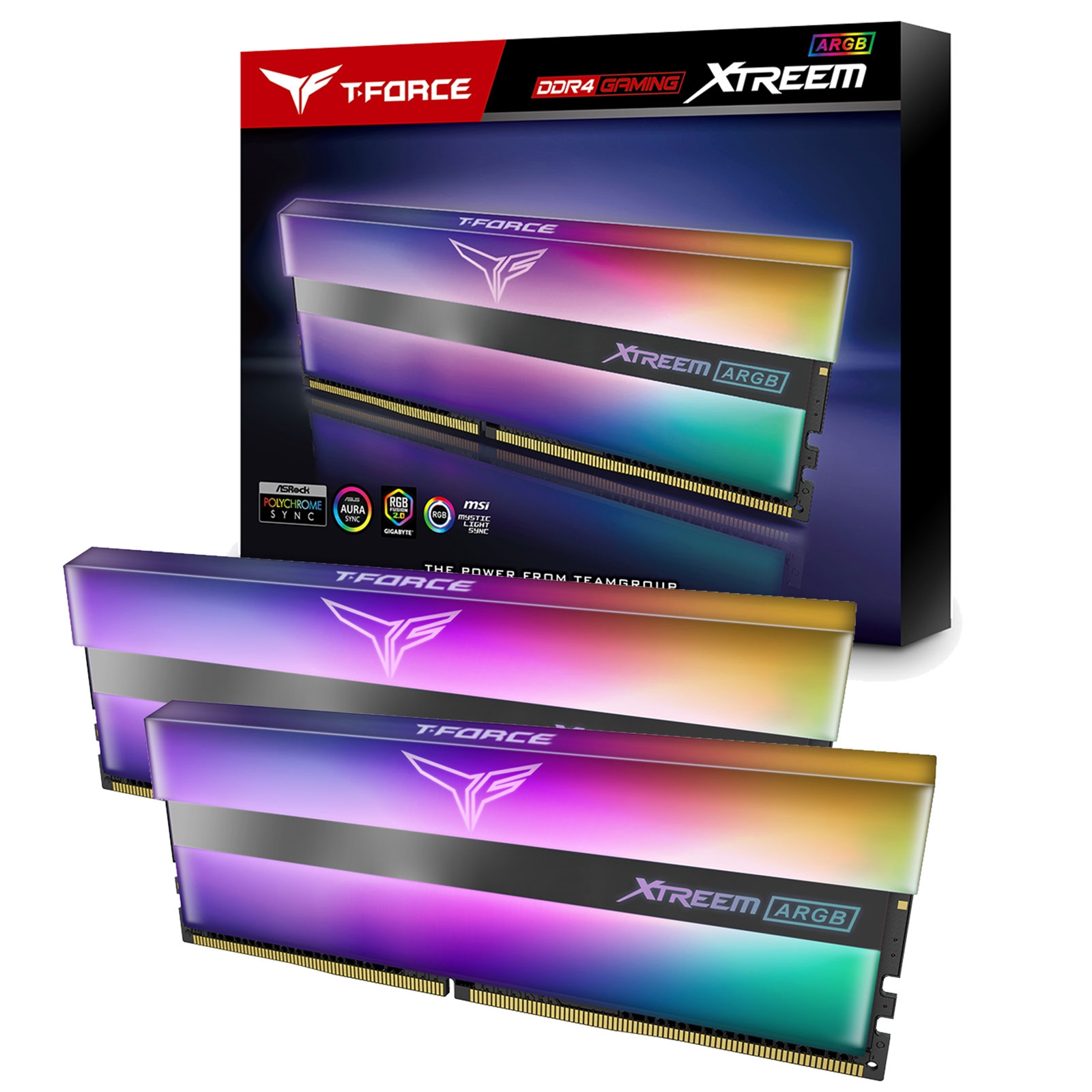Team T-Force XTREEM ARGB 16GB Black Heatsink with ARGB LEDs (2 x 8GB) DDR4 3200MHz DIMM System Memory - Image 3