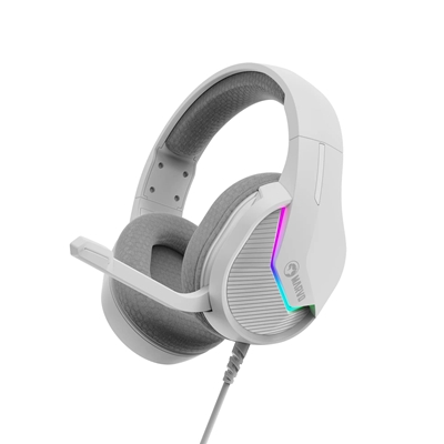 Marvo Scorpion H8618 Tactic 40 USB 2.0 Wired Gaming RGB Headset (White) - Image 2
