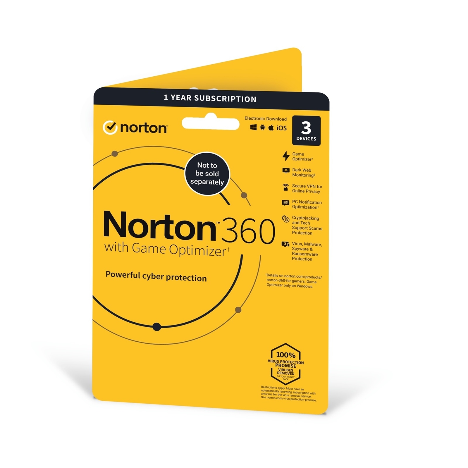 Norton 360 with Game Optimizer 2022, Antivirus for 3 Devices, 1-year subscription Includes VPN, Dark Web Monitoring, Password Manager, 50GB of Cloud Storage, PC/Mac/iOS/Android, Activation Code by email - ESD - Image 3
