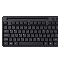 Evo Labs WM-757UK Wireless Keyboard and Mouse Combo Set, With Integrated Tablet/ Mobile/ Smartphone Stand, 2.4GHz Full Size Qwerty UK Layout Keyboard with Wireless Mouse, Ideal for Home/Office, Black - Image 6