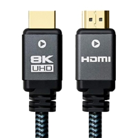 Prevo HDMI-2.1-5M HDMI Cable, HDMI 2.1 (M) to HDMI 2.1 (M), 5m, Black & Grey, Supports Displays up to 8K@60Hz, 99.9% Oxygen-Free Copper with Gold-Plated Connectors, Superior Design & Performance, Retail Box Packaging - Image 4