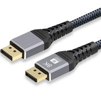 Prevo DP14-2M DisplayPort Cable, DisplayPort 1.4 (M) to DisplayPort 1.4 (M), 2m, Black & Grey, Supports Displays up to 8K@60Hz, Robust Braided Cable, Gold-Plated Connectors, Superior Design & Performance, Retail Box Packaging - Image 7