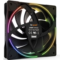 be quiet! Light Wings PWM High Speed Addressable RGB Fan, 120mm, 2500RPM, 4-Pin PWM Fan & 3-Pin ARGB Connectors, Black Frame, Black Blades, ARGB Lighting on Front & Rear - Image 6