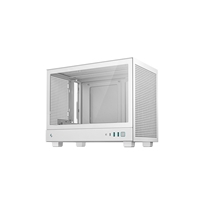 DeepCool CH160 Ultra-Portable Gaming Case White Micro Tower with Tempered Glass Side Window Panel, Advanced Cooling, USB 3.0/USB-C Ports, Pre-Installed Fans, Mini-ITX - Image 5