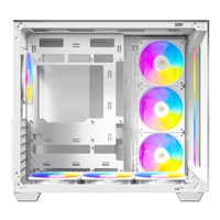 ANTEC Constellation C5 White ARGB Case, 270' Full-View Tempered Glass, Dual Chamber, Support Back-Connect Motherboards, 7 x ARGB PWM Fans With Built-In Fan Controller, ATX, Micro-ATX, ITX - Image 5