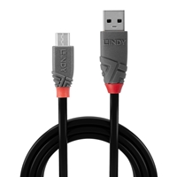 Lindy 36730 0.2m USB 2.0 Type A to Micro-B Cable, Anthra Line - Image 4