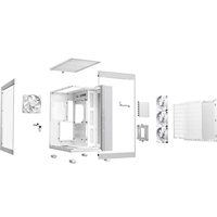 be-quiet! Light Base 600 LX, White, Midi-Tower ATX Case, Massive ARGB LED Strip, Full Windowed Design, 4x Light Wings LX 120mm PWM fans included - Image 6