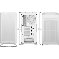 be quiet! Pure Base 501 Airflow White ATX Mid Tower Case with USB-A, USB-C, 2 x Pure Wings 2 140mm Black PWM Fans, Sleek Front Panel and Airflow Cover - Image 4