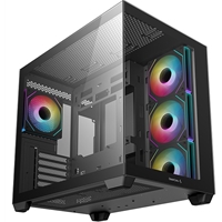 DeepCool CG530 4F Mid-Tower Case with Tempered Glass Panels, 4 Pre-Installed ARGB Fans, and Optimal Airflow Support, Black - Image 5