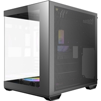 Antec CX60M ARGB Mini Tower Micro ATX Gaming Case, Black, Tempered Glass Panels, Dual Chamber Design, Vertical Cooling, Pre-Installed ARGB Fans, Water Cooling Support, - Image 6