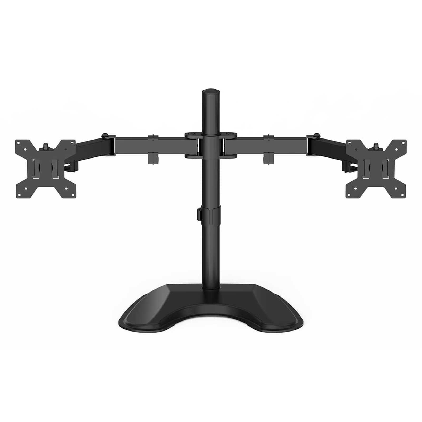 GameMax Dual Monitor Arm Stand LCD Desk Mount Freestanding For Two 13 Inch To 27 Inch Monitors, VESA Dimensions Of 75x75 mm or 100x100 mm, 180 Degrees Swivel, Black - Image 3