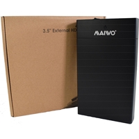 Maiwo USB 3.0 3.5" External Hard Drive Enclosure with Power Adapter