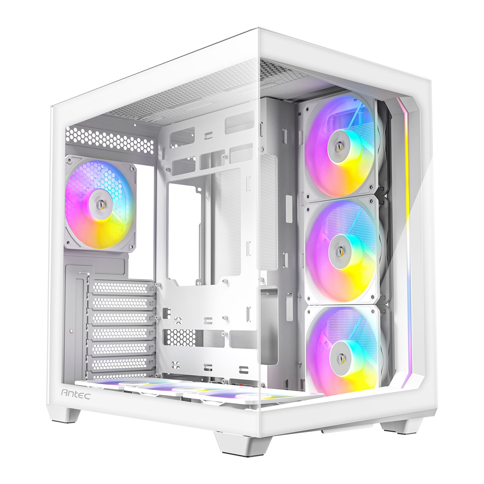 ANTEC Constellation C5 White ARGB Case, 270' Full-View Tempered Glass, Dual Chamber, Support Back-Connect Motherboards, 7 x ARGB PWM Fans With Built-In Fan Controller, ATX, Micro-ATX, ITX - Image 3