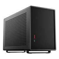 Antec Performance 1M Black Mini-ITX Gaming Case with Aluminum Finish, PCIe 4.0 Riser Cable, USB 3.2 Gen2 Type-C, Tool-Free Side Panels, Solid Side Panel, SFX-L & SFX PSU Support