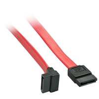 Lindy 33351 0.5m SATA (7 Pin) to 90 Deg SATA (7 Pin) Cable - Red/Black - Image 2