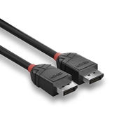 LINDY 36494 Black Line DisplayPort Cable, DisplayPort 1.2 (M) to DisplayPort 1.2 (M), 1.5m, Black & Red, Supports UHD Resolutions up to 4096x2160@60Hz, Triple Shielded Cable, Corrosion Resistant Copper 30AWG Conductors, Retail Polybag Packaging - Image 5
