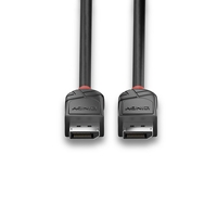 LINDY 36494 Black Line DisplayPort Cable, DisplayPort 1.2 (M) to DisplayPort 1.2 (M), 1.5m, Black & Red, Supports UHD Resolutions up to 4096x2160@60Hz, Triple Shielded Cable, Corrosion Resistant Copper 30AWG Conductors, Retail Polybag Packaging - Image 6