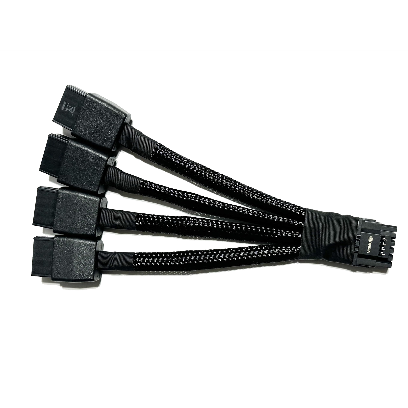 Replacement 12VHPWR 12+4Pin PCIE 5.0 to 4x8Pin (6+2P) Power Cable 10cm Braided - Image 3