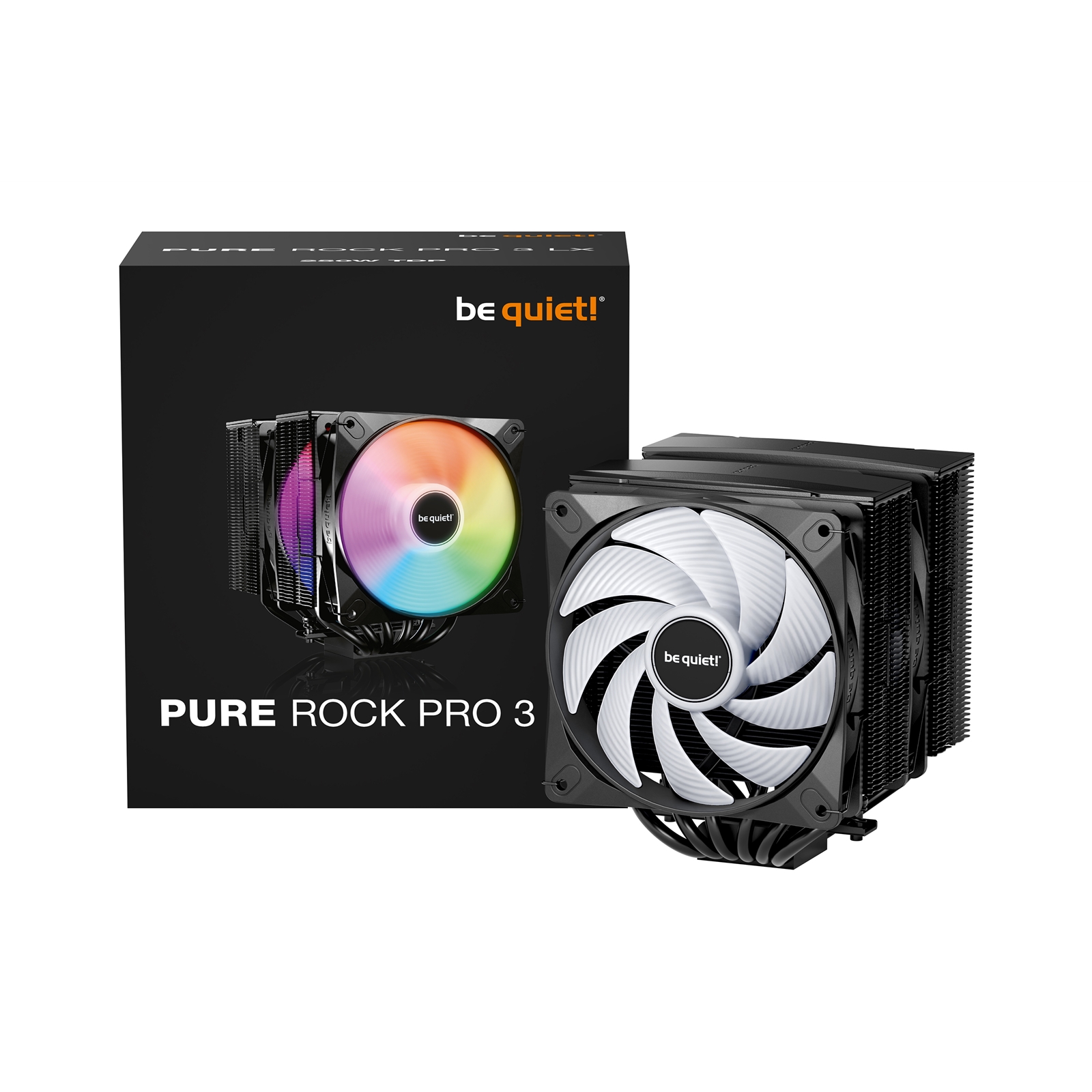 be quiet! Pure Rock Pro 3 LX CPU Cooler, Universal Socket, 2 x Light Wings Fans, 2000RPM, only 34.8dB(A) at maximum fan speed, 250W TDP, 3-year manufacturer's warranty - Image 3
