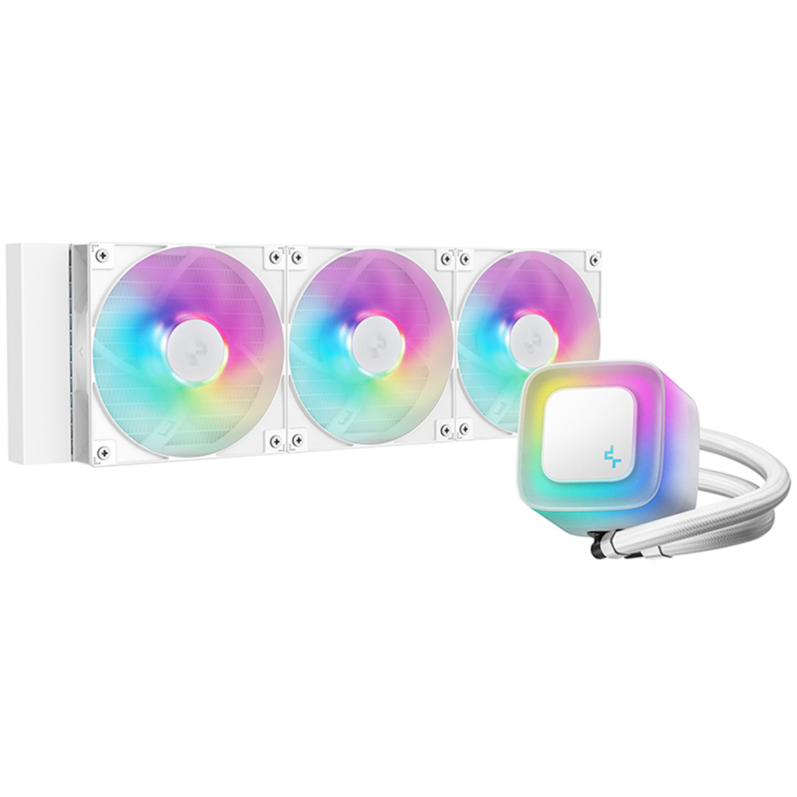 DeepCool LE360 V2 White 360mm Liquid CPU Cooler, Triple 120mm ARGB Fans, Anti-Leak Tech, Quiet High-Performance Pump, Compatible with Intel & AMD Sockets - Image 3