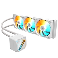 GIGABYTE GP-GIGABYTE Gaming ICE 360 All-in-One Liquid CPU Cooler – 360mm Radiator, ARGB Lighting, Teflon Tubing, and Magnetic Rotating Cover