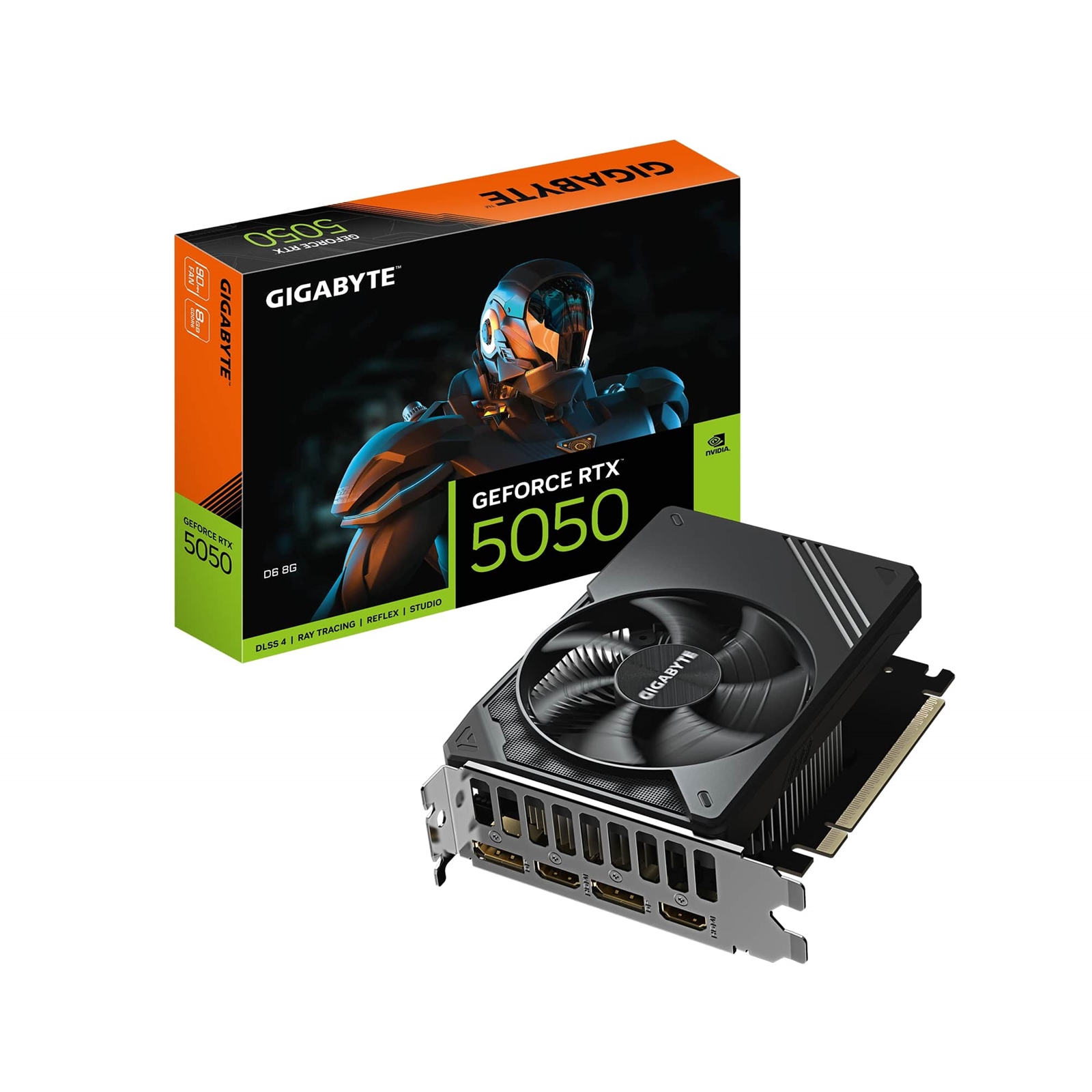 Gigabyte NVIDIA GeForce RTX 5050 D6 8GB GDDR6 Graphics Card, 2560 CUDA Cores, 2572 MHz Core Clock, Single Fan, 2x DisplayPorts / 2x HDMI Ports - Image 3