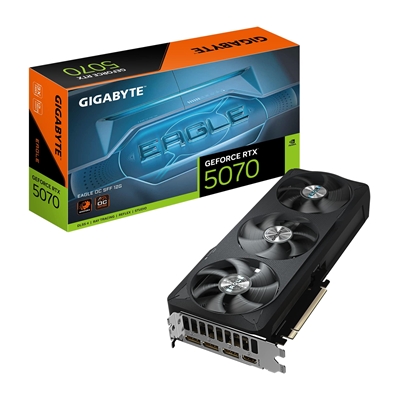 Gigabyte NVIDIA GeForce RTX 5070 EAGLE OC SFF 12GB GDDR7 Graphics Card, 6144 CUDA Cores, 2587 MHz Core Clock, Triple Fan, 3x DisplayPorts / 1x HDMI Port - Image 2
