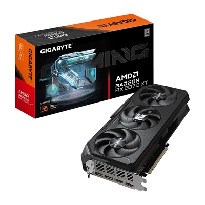 Gigabyte AMD Radeon RX 9070 XT GAMING 16GB GDDR6 Graphics Card, 4096 Streams, 2400 MHz Core Clock, Triple Fan, RGB, 2x DisplayPorts / 2x HDMI Ports - Image 2