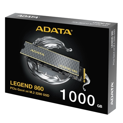 Adata Legend 860 (SLEG-860-1000GCS) 1TB NVMe SSD, PCIe Gen4, M.2 Interface, 2280, Read 5000 MB/s, Write 3000 MB/s, Heatsink 5 Year Warranty - Image 2