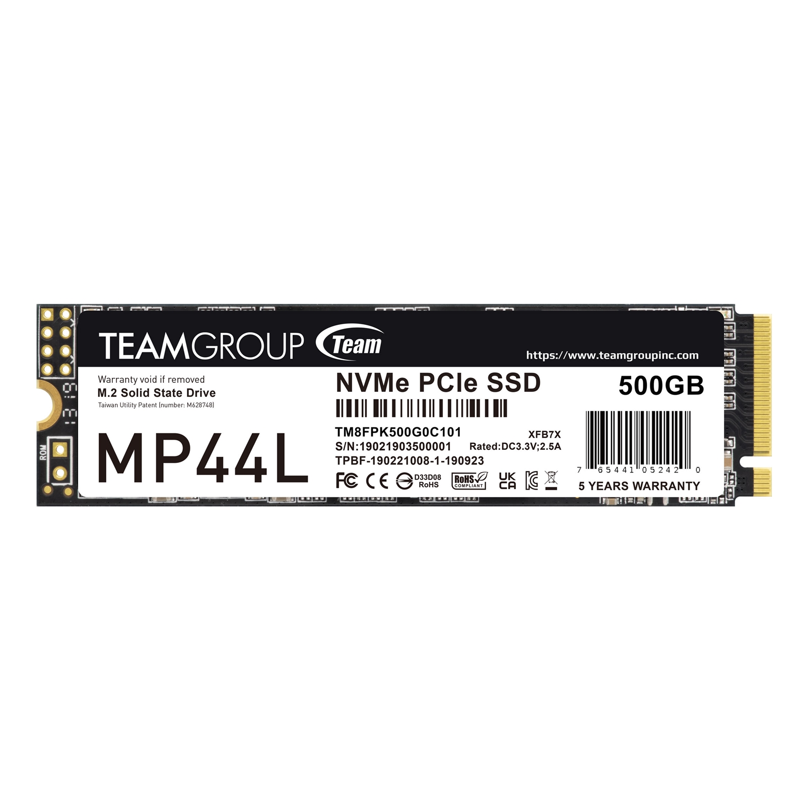 Team Group MP44L M.2 2280 500GB PCIe 4.0 x4 with NVMe 1.4 Internal SSD - Image 3