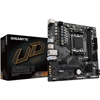 Gigabyte A620M H Ultra Durable AMD AM5 Socket Motherboard, Micro-ATX, 2x DDR5 Slots, 1x M.2 Socket, GbE LAN, 1x DisplayPort / 1x HDMI Port