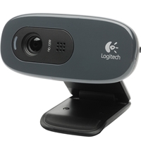 Logitech C270 HD Webcam, HD 720p/30fps, Widescreen HD Video Calling, HD Light Correction, Noise-Reducing Mic, For Skype, FaceTime, Hangouts, WebEx, PC/Mac/Laptop/Macbook/Tablet, Black