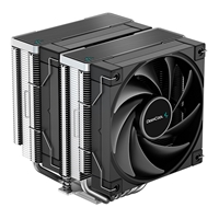 DeepCool AK620 Fan CPU Cooler, Universal Socket, Dual Powerful 120mm FDB PWM Black Fans, 1850RPM, 6 Heat Pipes, 260W Heat Dissipation Power, Unique Matrix Fin Design