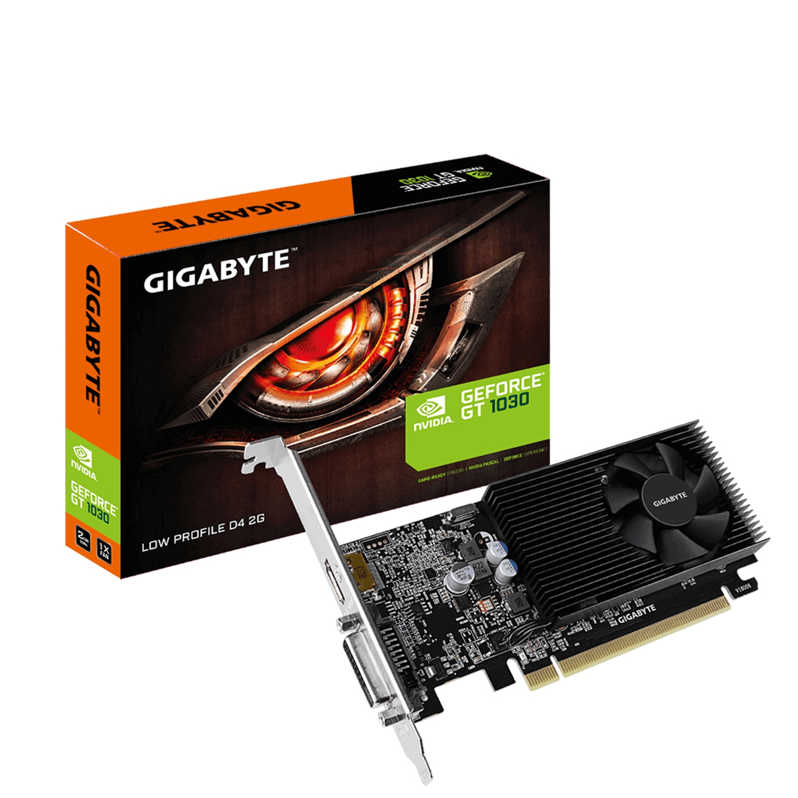 Gigabyte NVIDIA GeForce GT 1030 2GB DDR4 Low Profile Graphics Card, 384 CUDA Cores, 1379 MHz Core Clock, Single Fan, 1x DVI-D / 1x HDMI Ports - Image 3