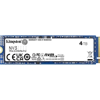 Kingston NV3 (SNV3S/4000G) 4TB NVMe SSD, M.2 Interface, PCIe Gen4, 2280, Read 6000 MB/s, Write 5000 MB/s, 3 Year Warranty